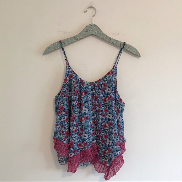 Abercrombie | Blue Floral Flowy Tank - Picture 1 of 6